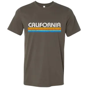 California Vintage Stripe Asst Colors Mens Lightweight Fitted T-Shirt/tee
