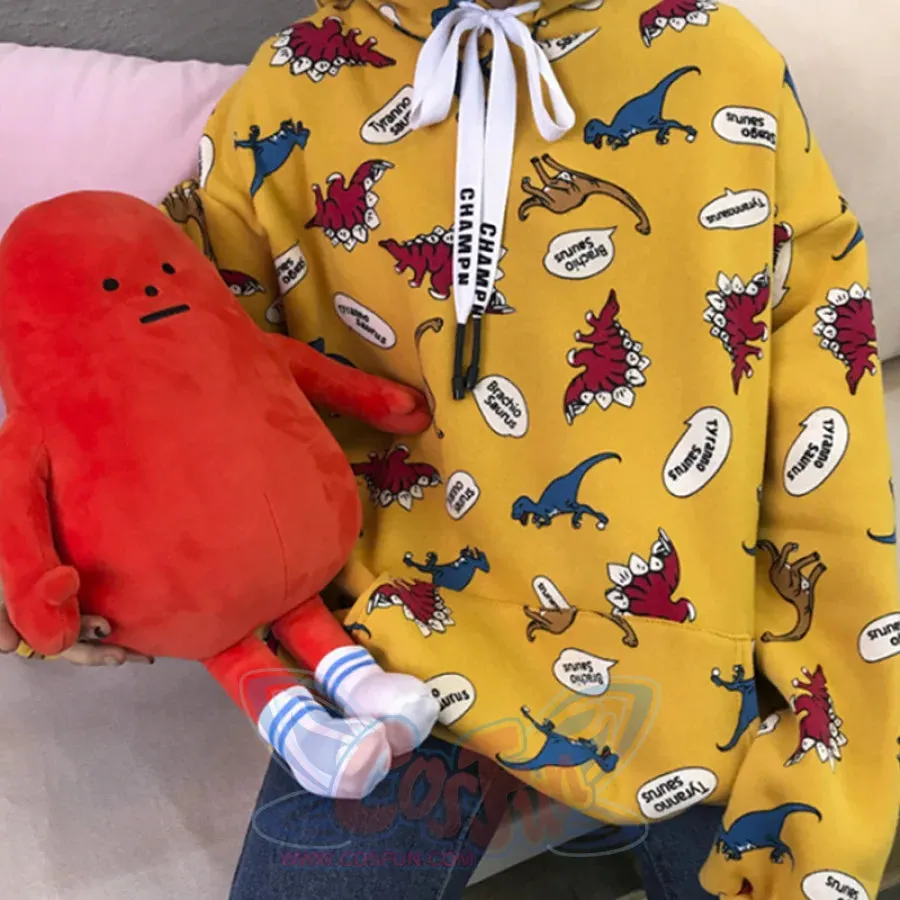 Casual Dinosaurs Print Oversized Hoodie J10017
