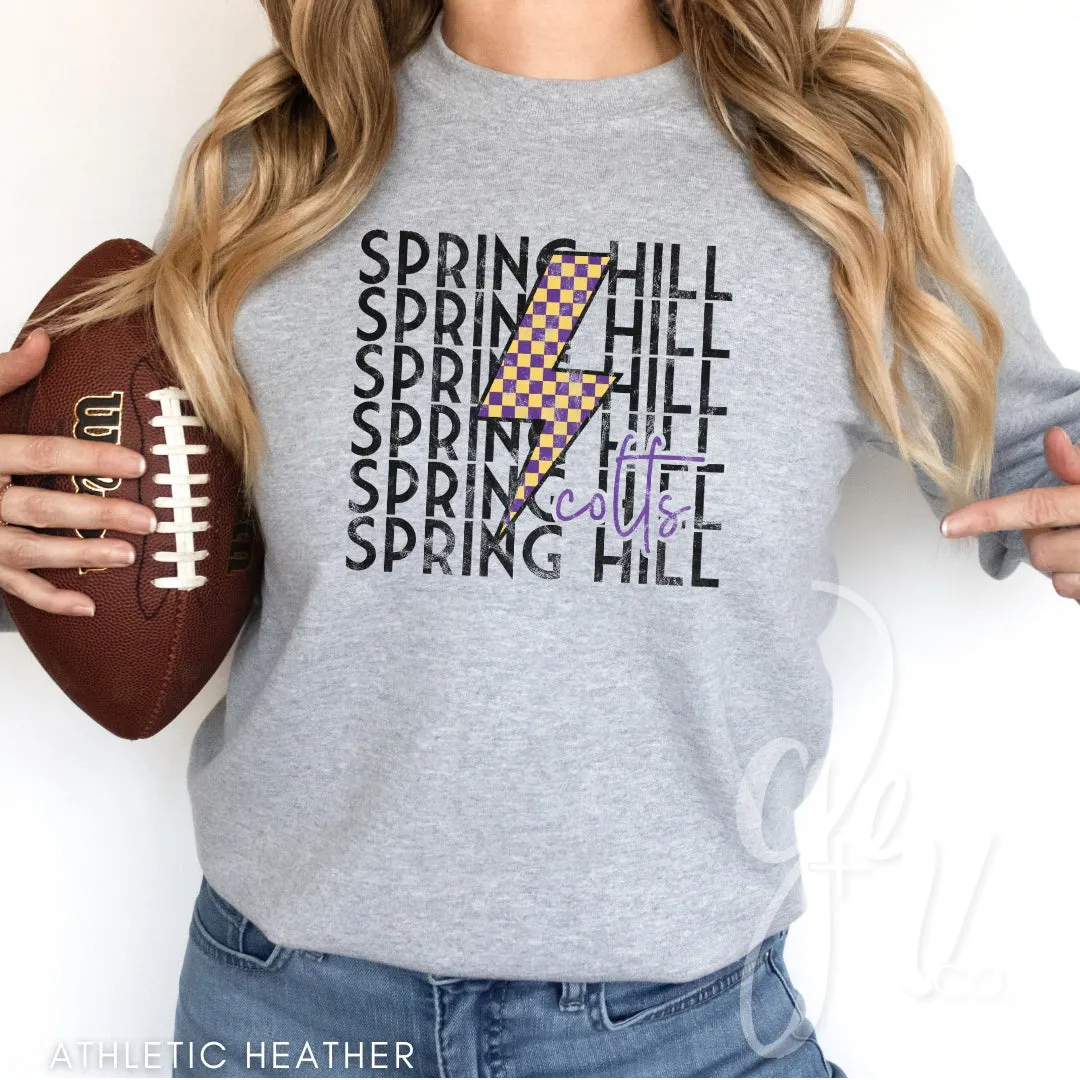 Checkered Bolt Colts (Tees Sweatshirts)