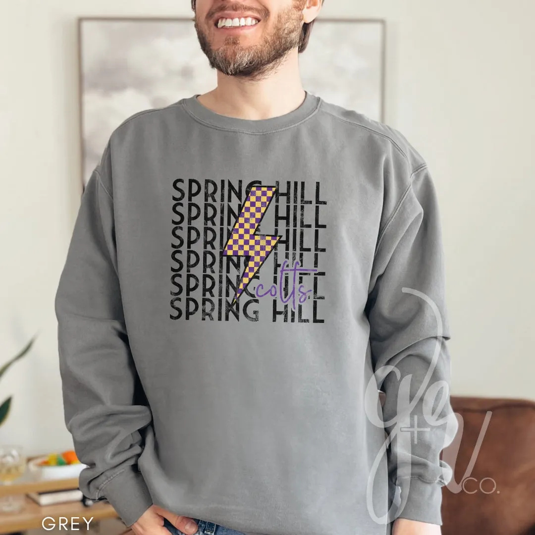Checkered Bolt Colts (Tees Sweatshirts)