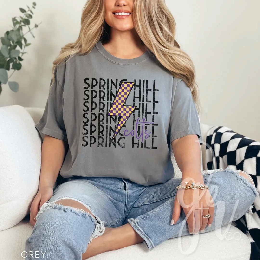 Checkered Bolt Colts (Tees Sweatshirts)