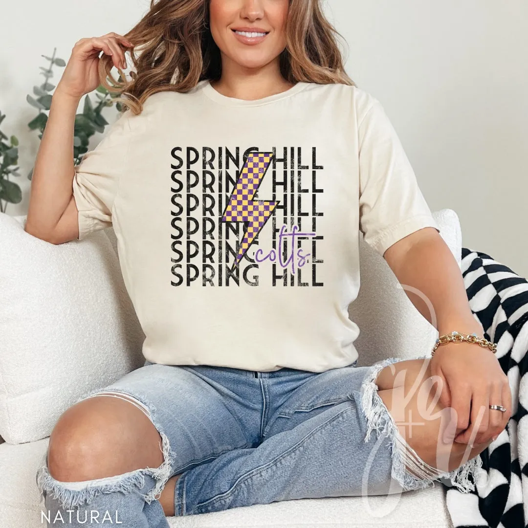 Checkered Bolt Colts (Tees Sweatshirts)