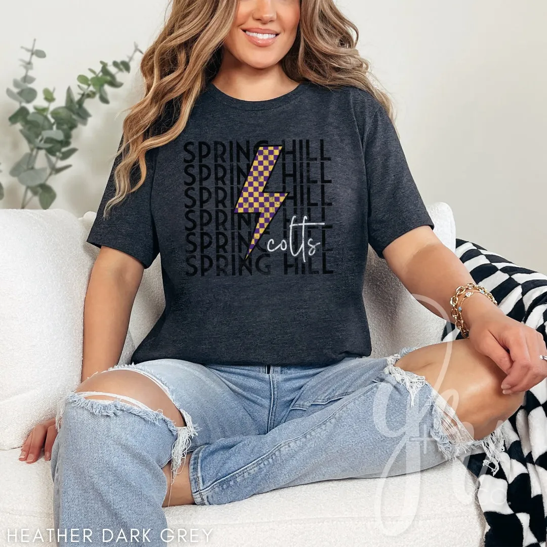 Checkered Bolt Colts (Tees Sweatshirts)