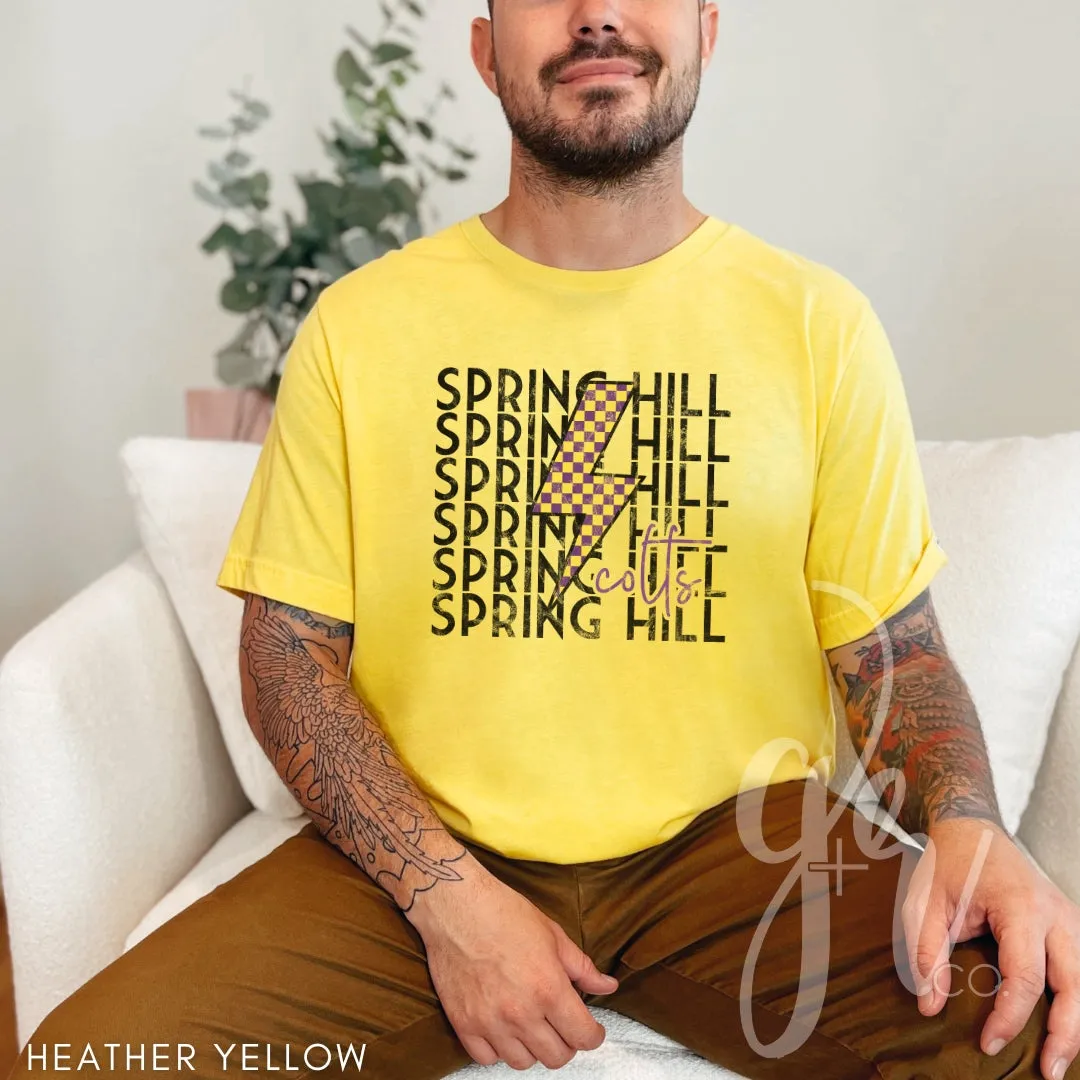 Checkered Bolt Colts (Tees Sweatshirts)