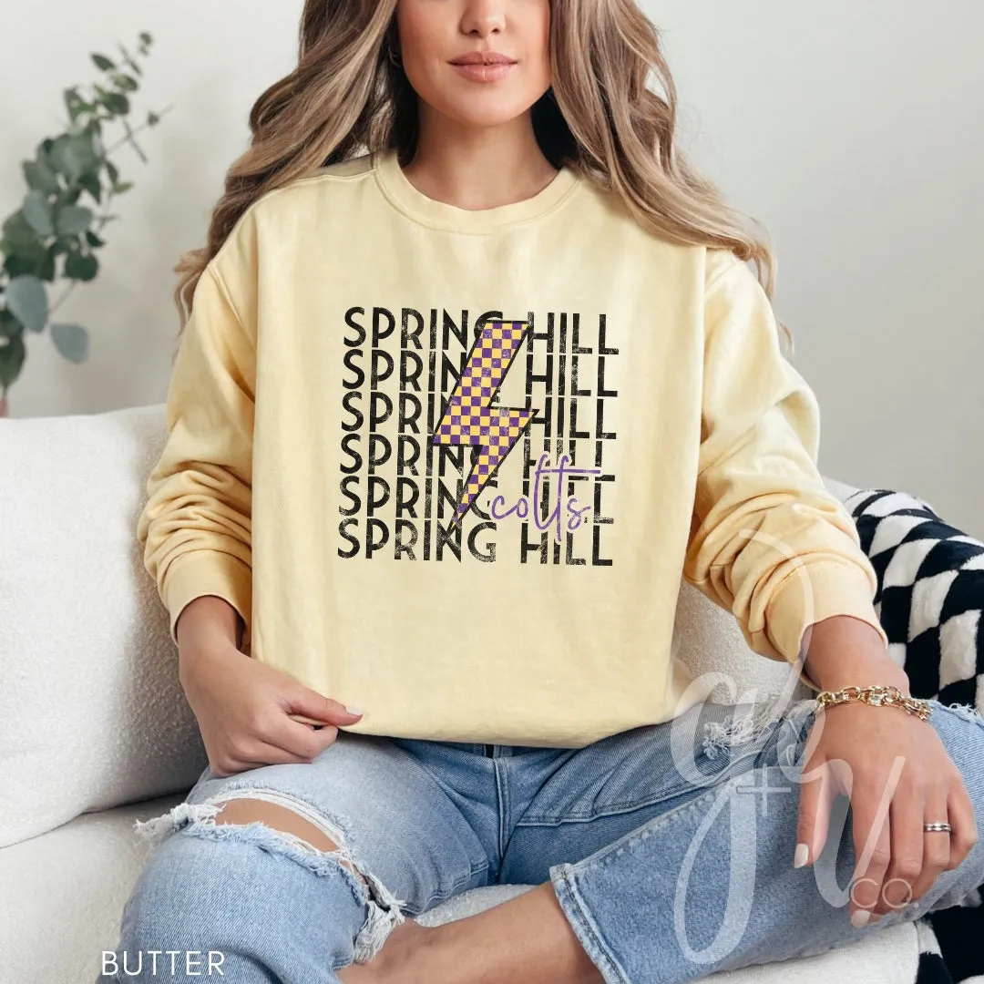 Checkered Bolt Colts (Tees Sweatshirts)