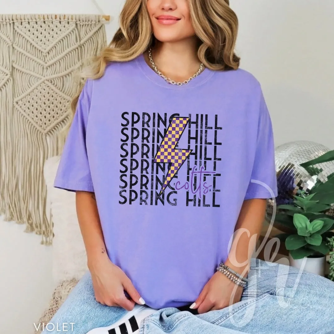 Checkered Bolt Colts (Tees Sweatshirts)