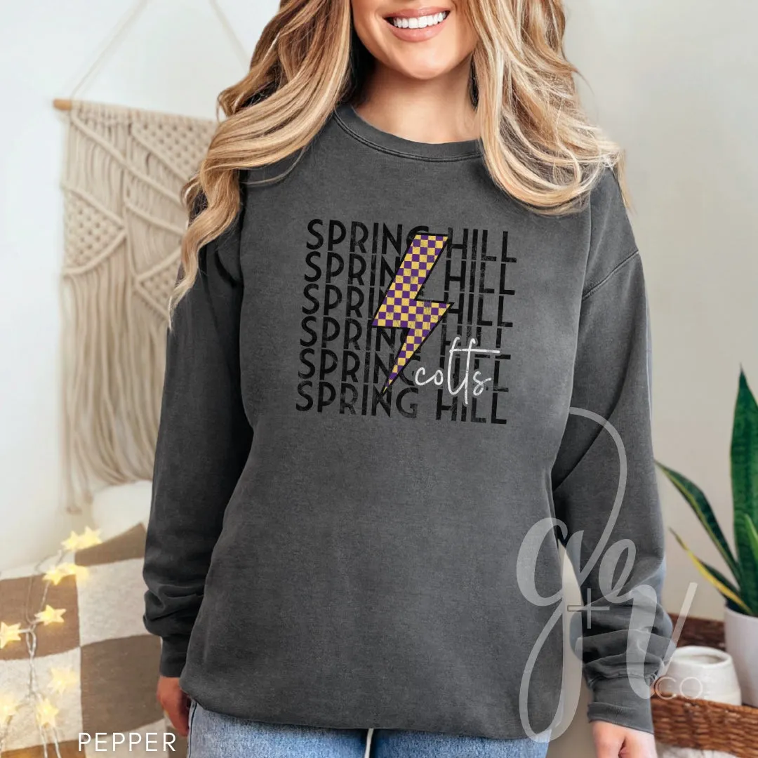 Checkered Bolt Colts (Tees Sweatshirts)