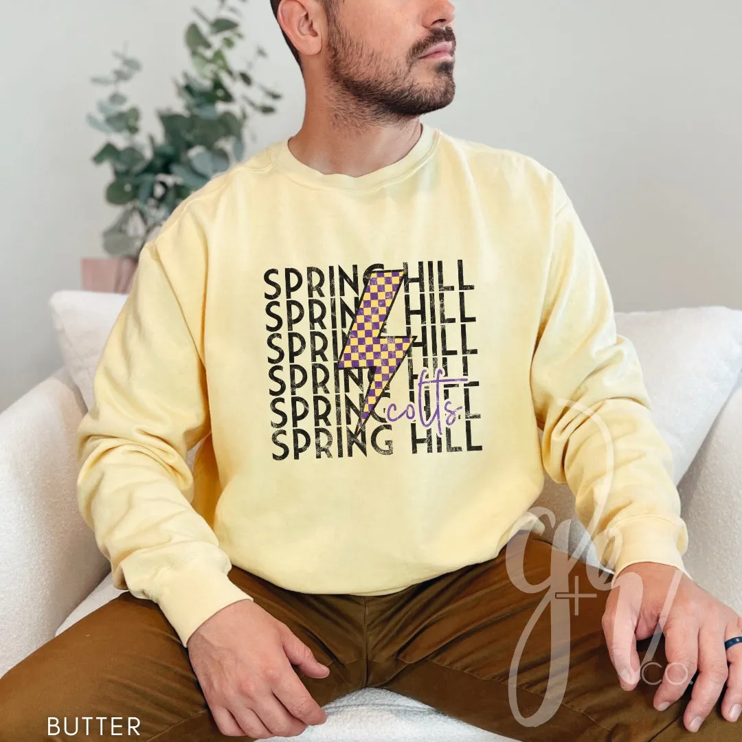 Checkered Bolt Colts (Tees Sweatshirts)