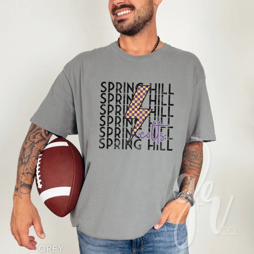 Checkered Bolt Colts (Tees Sweatshirts)