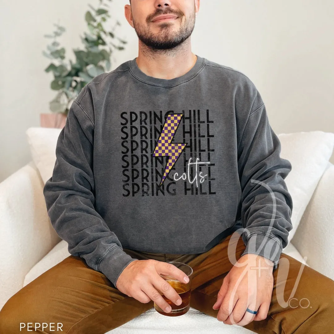 Checkered Bolt Colts (Tees Sweatshirts)