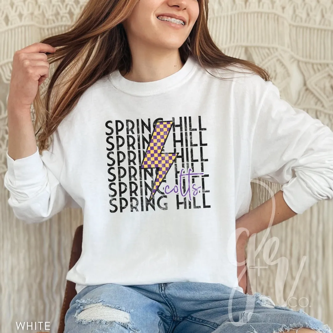 Checkered Bolt Colts (Tees Sweatshirts)