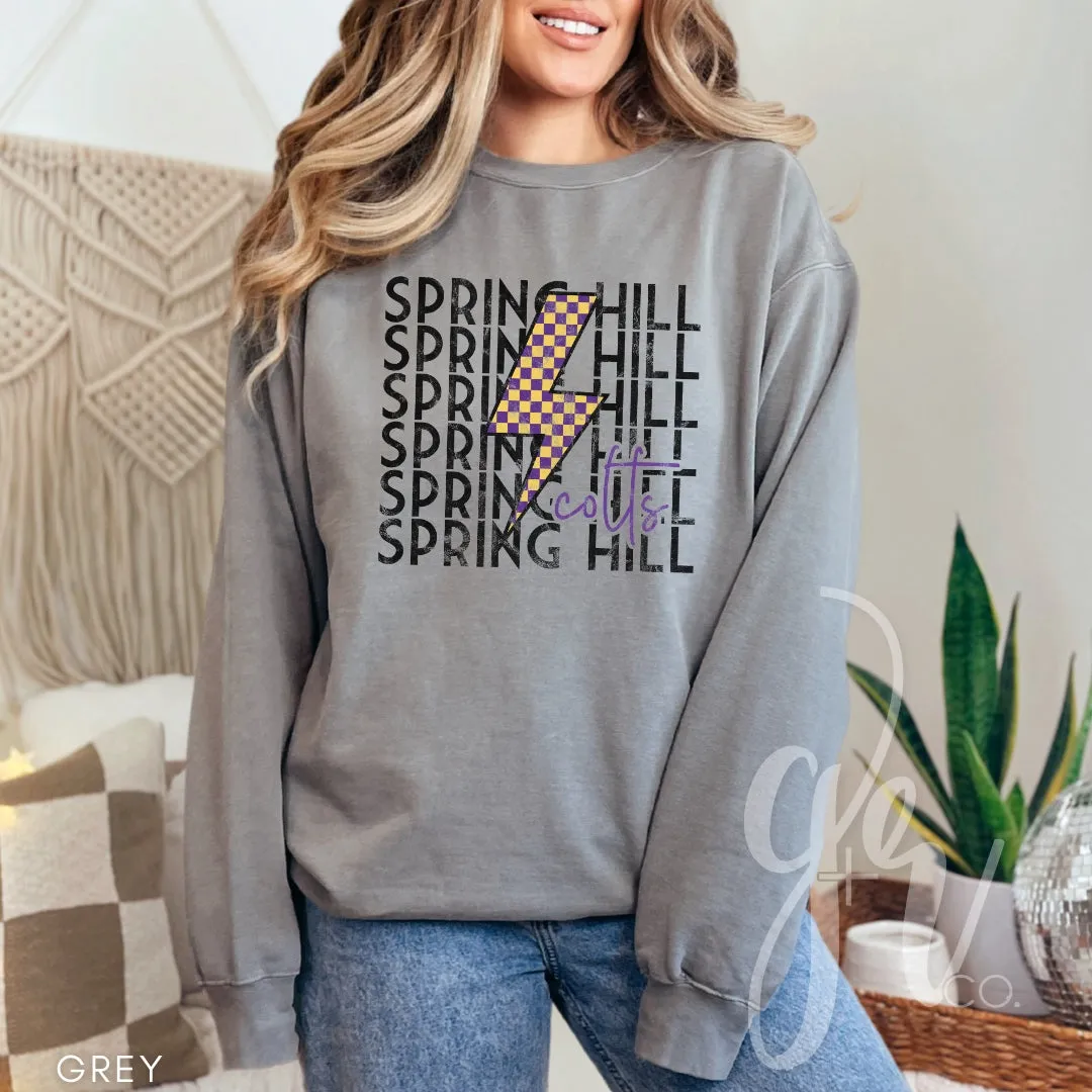 Checkered Bolt Colts (Tees Sweatshirts)