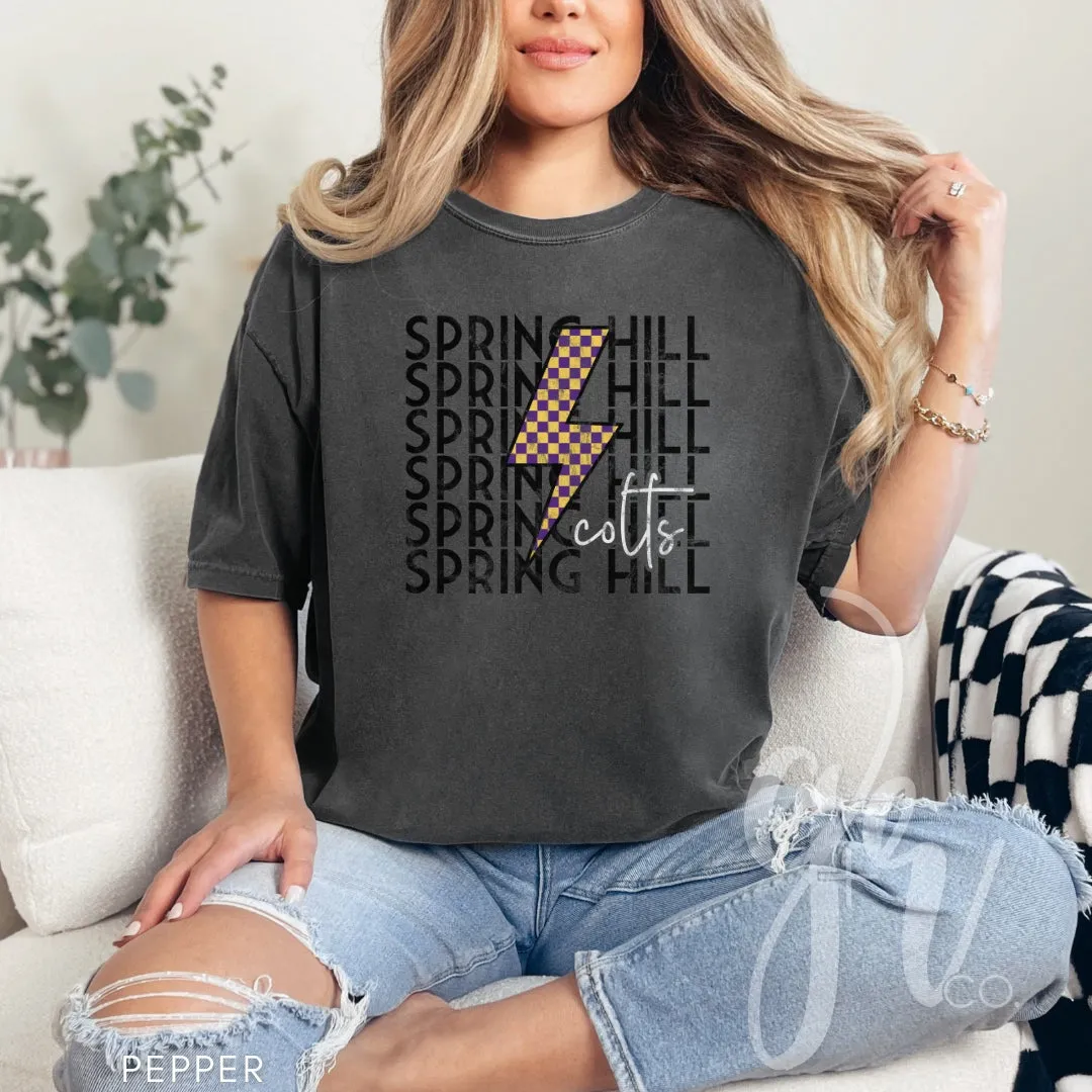 Checkered Bolt Colts (Tees Sweatshirts)