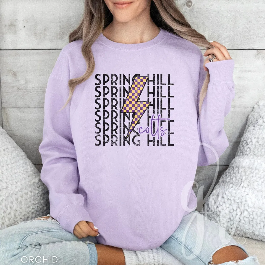 Checkered Bolt Colts (Tees Sweatshirts)