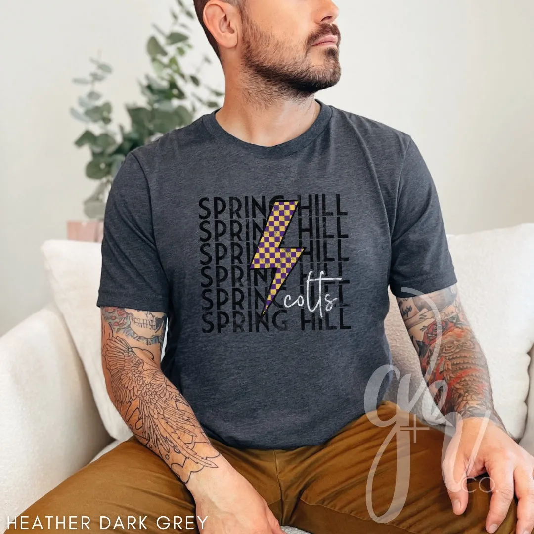 Checkered Bolt Colts (Tees Sweatshirts)