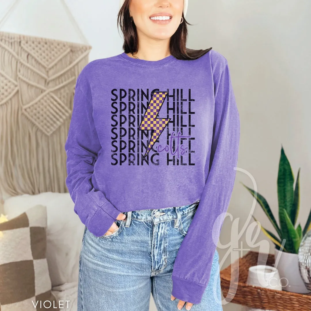 Checkered Bolt Colts (Tees Sweatshirts)