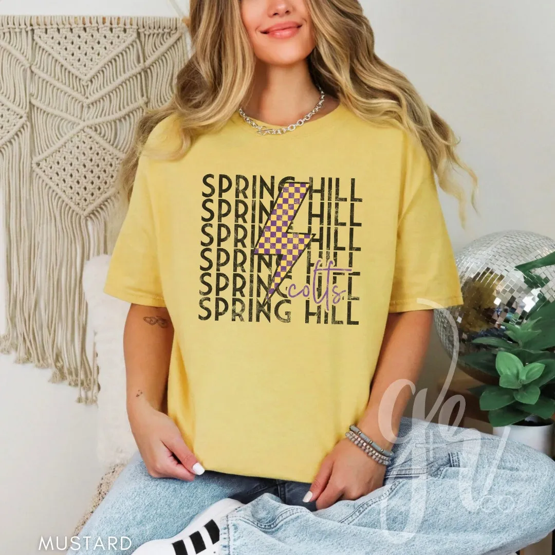 Checkered Bolt Colts (Tees Sweatshirts)