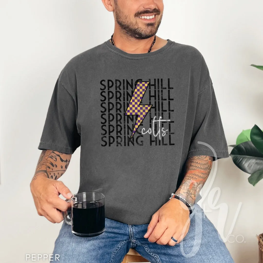 Checkered Bolt Colts (Tees Sweatshirts)
