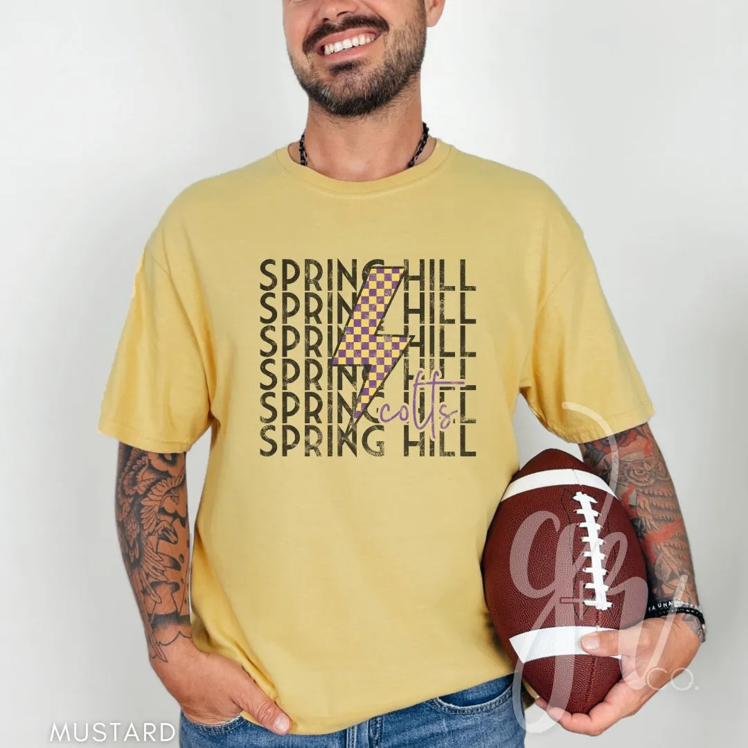 Checkered Bolt Colts (Tees Sweatshirts)