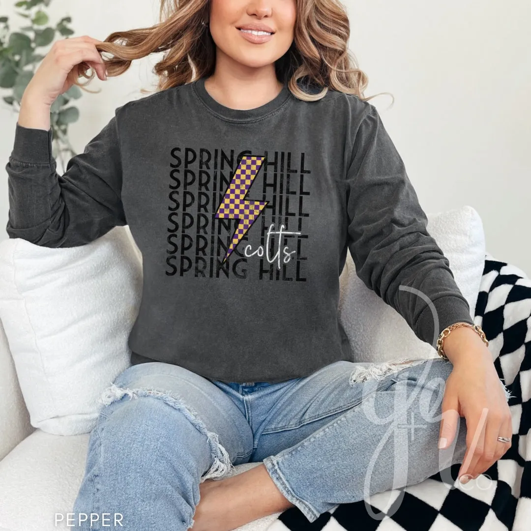 Checkered Bolt Colts (Tees Sweatshirts)