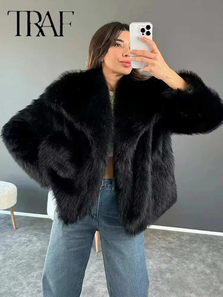 Chic Sequin Woven Jacket for Women – Metallic Loose Fit Winter Coat