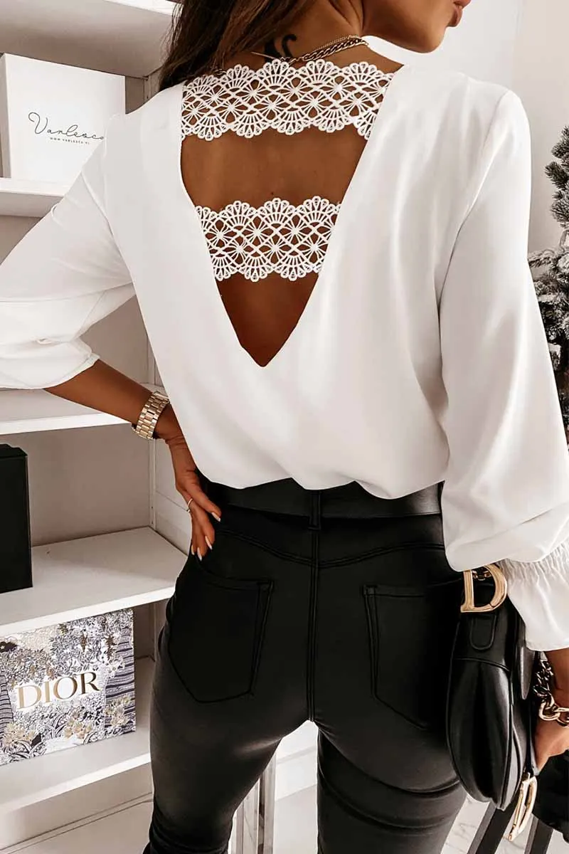 Chicindress Lace long sleeve V-neck Tops