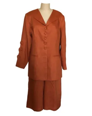 Classic Linen Jacket   Shorts Set - Style #1901JK (Coffee Bean)