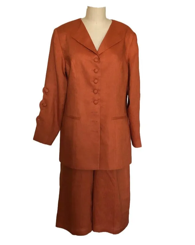 Classic Linen Jacket   Shorts Set - Style #1901JK (Coffee Bean)