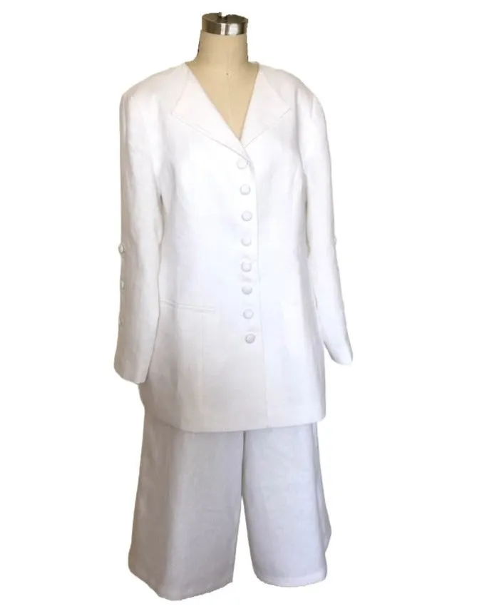 Classic Linen Jacket   Shorts Set - Style #1901JK (Coffee Bean)