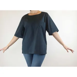 Cos navy cotton top with cute front pocket size S (best fits size 10)
