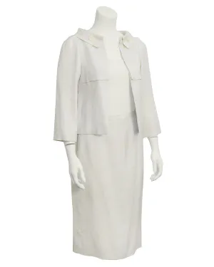Cream Linen Couture Skirt Suit