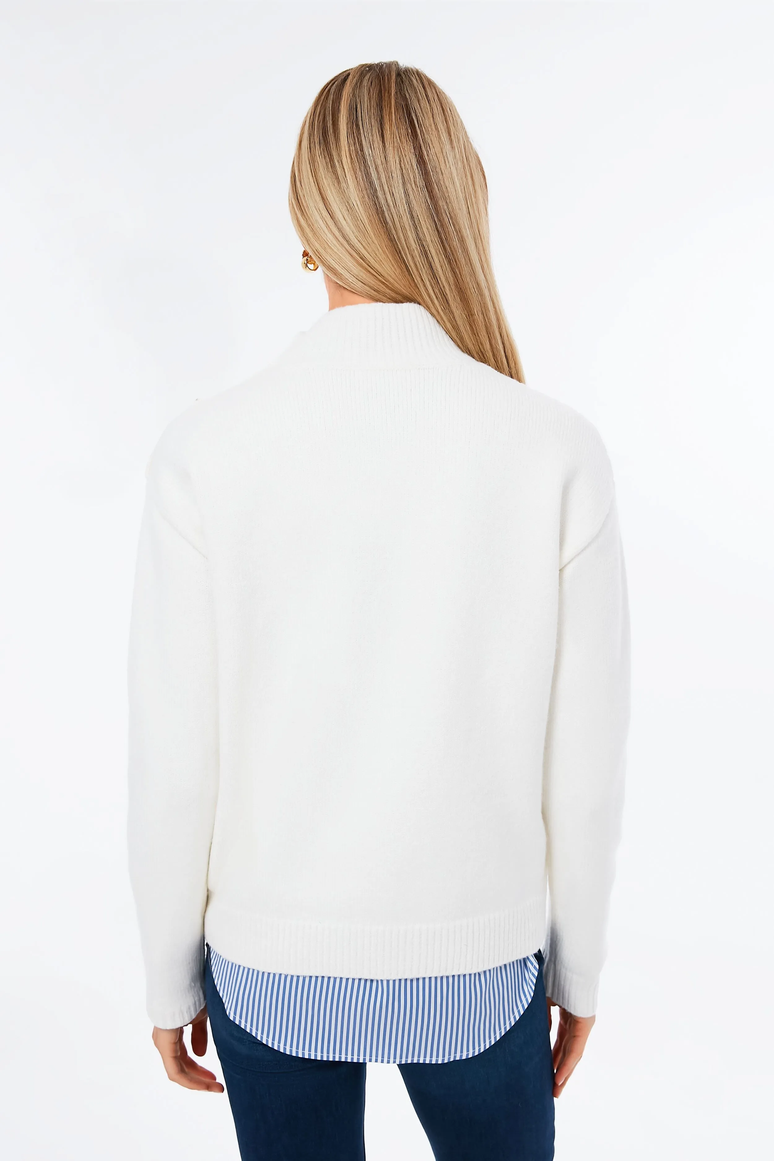 Cream Turtleneck Sweater