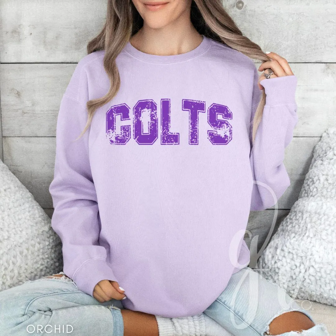 Distressed Varsity Colts (Tees Sweatshirts)