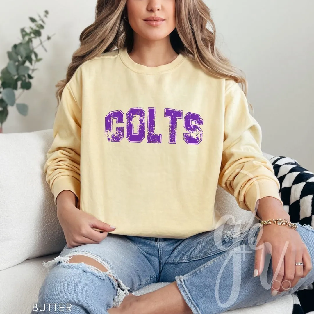Distressed Varsity Colts (Tees Sweatshirts)