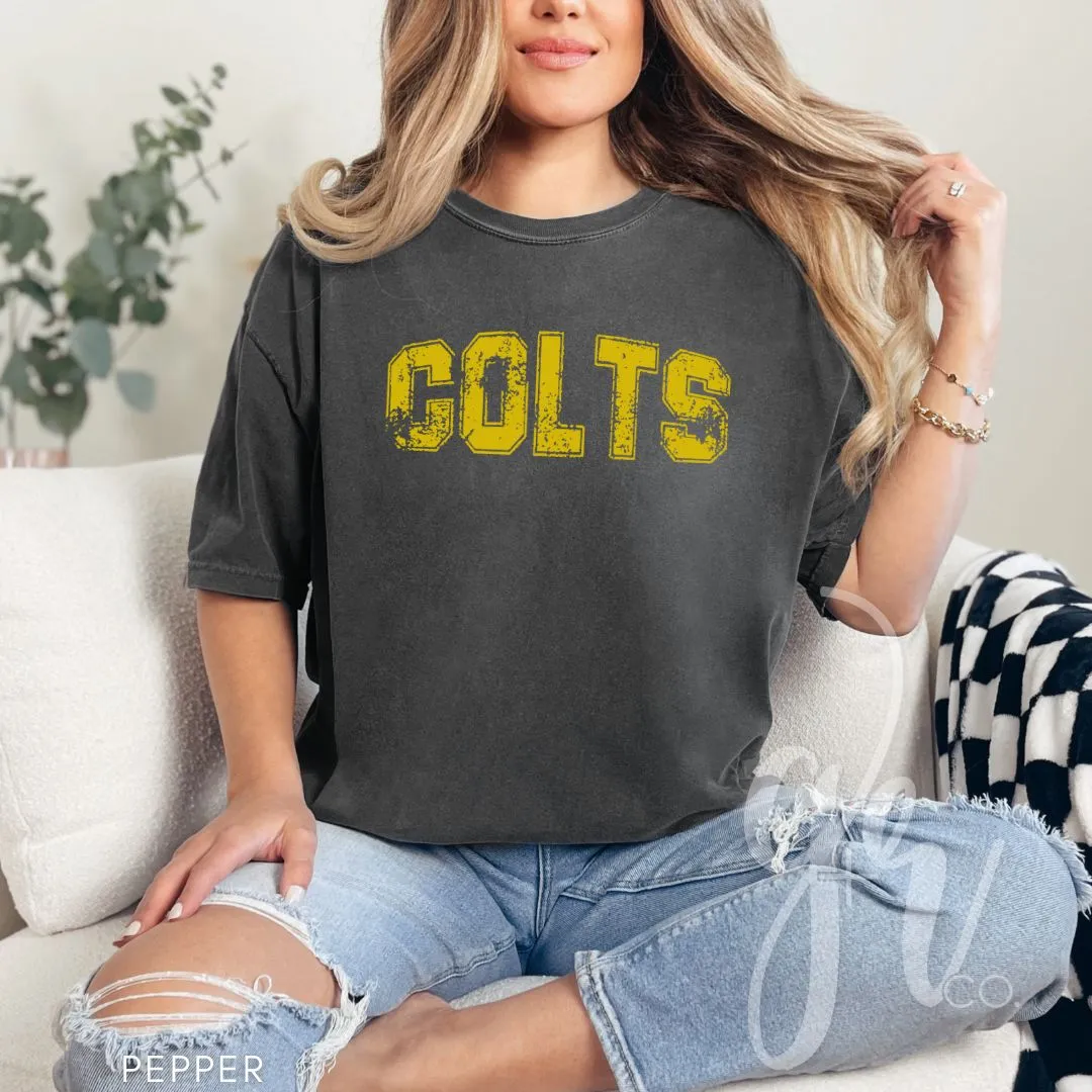 Distressed Varsity Colts (Tees Sweatshirts)