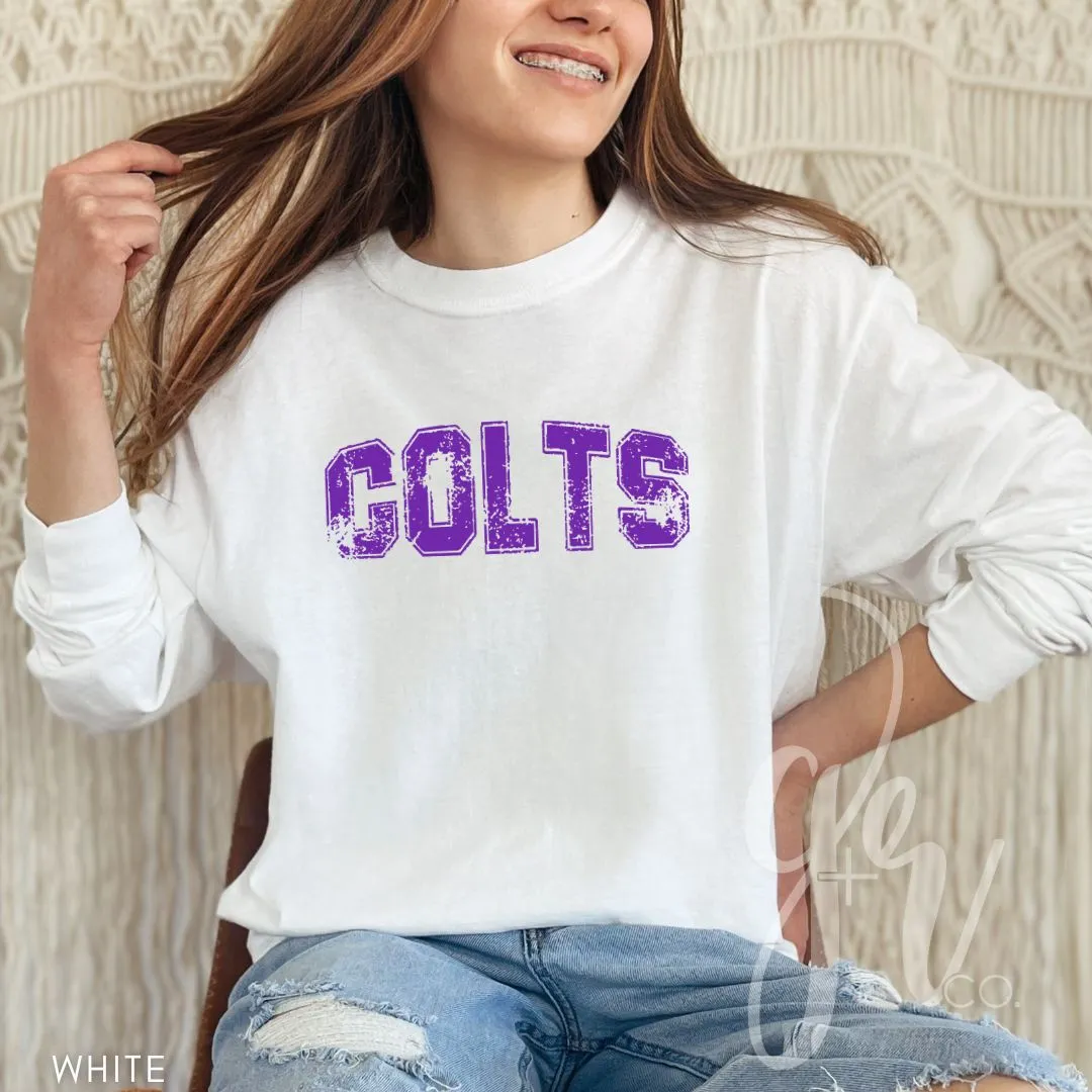 Distressed Varsity Colts (Tees Sweatshirts)