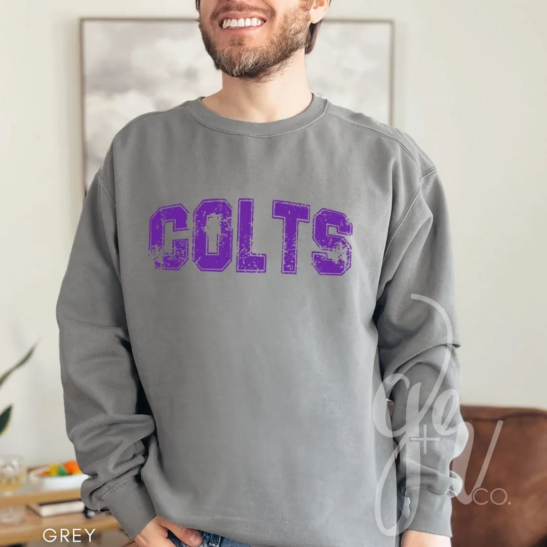 Distressed Varsity Colts (Tees Sweatshirts)