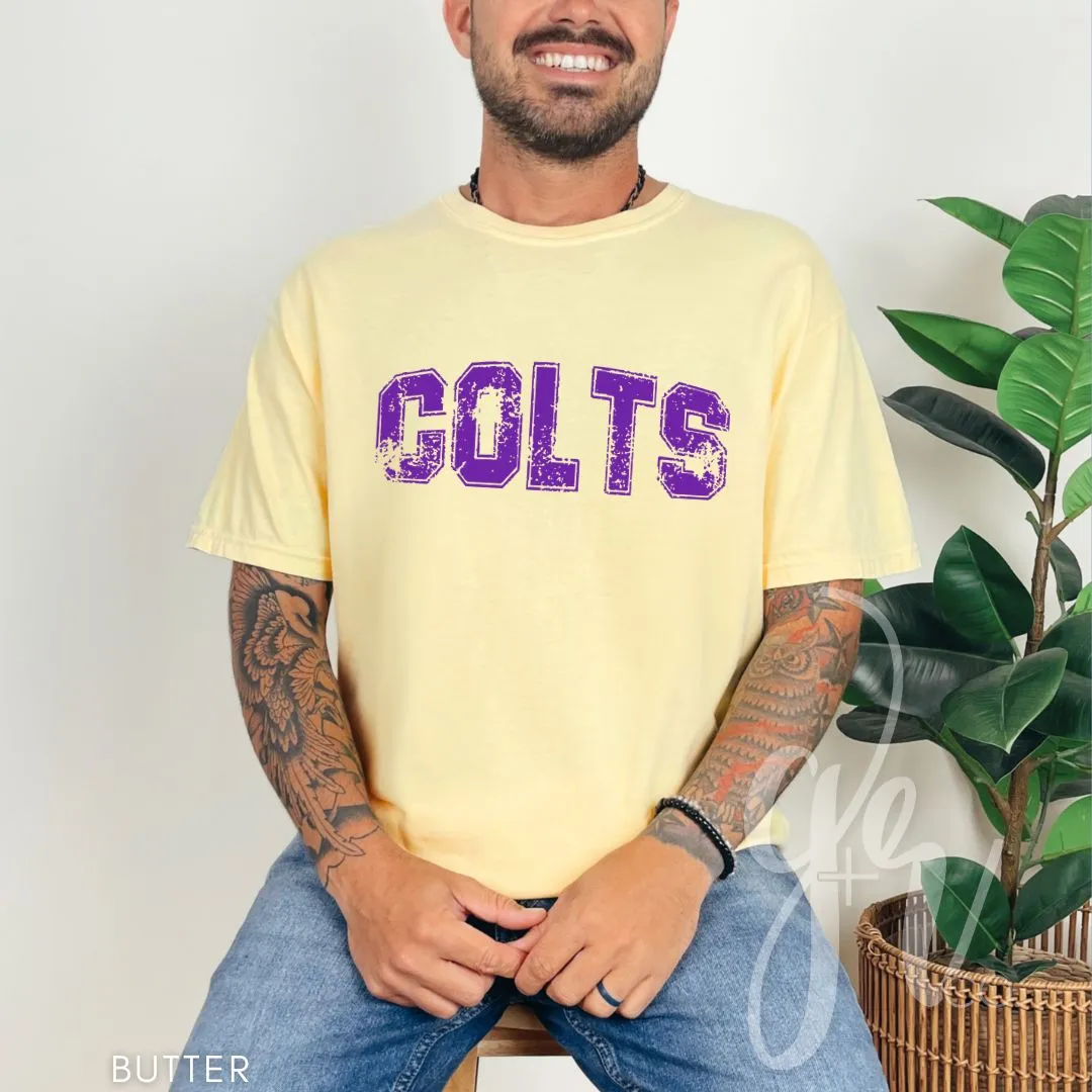 Distressed Varsity Colts (Tees Sweatshirts)