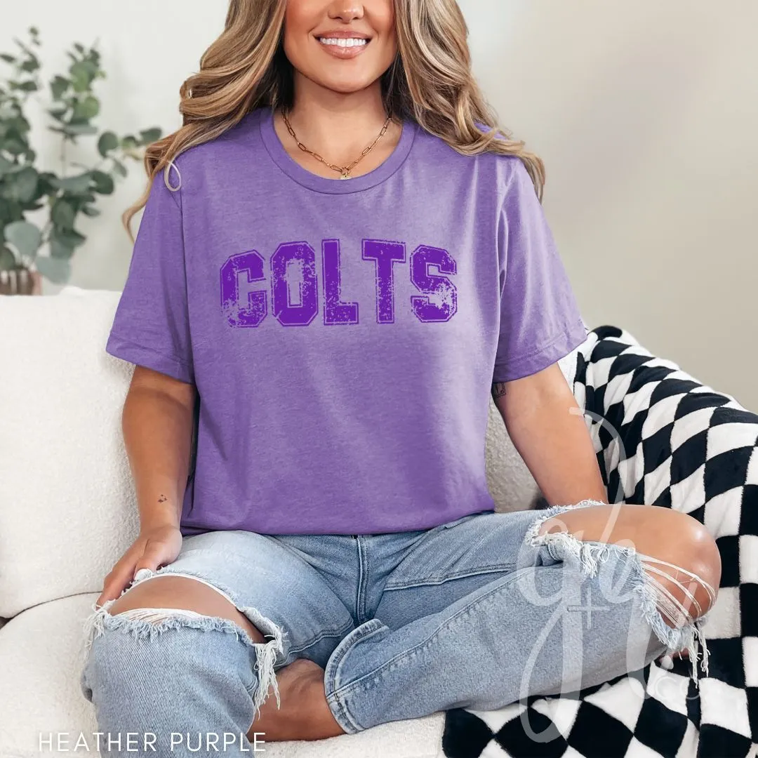 Distressed Varsity Colts (Tees Sweatshirts)