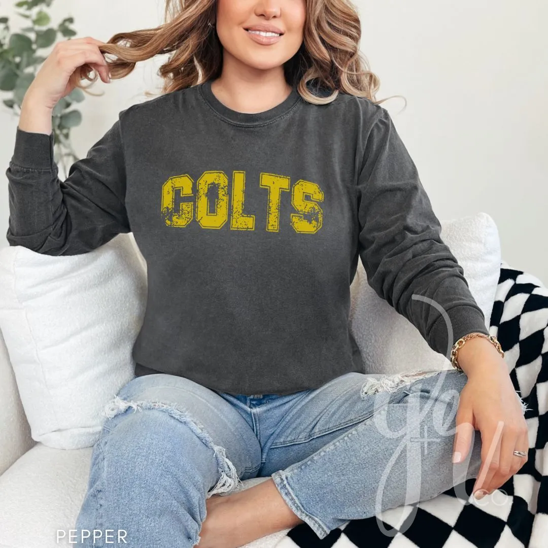 Distressed Varsity Colts (Tees Sweatshirts)