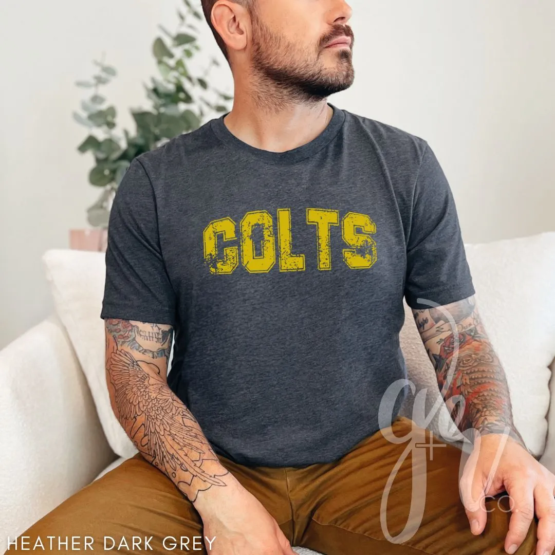 Distressed Varsity Colts (Tees Sweatshirts)
