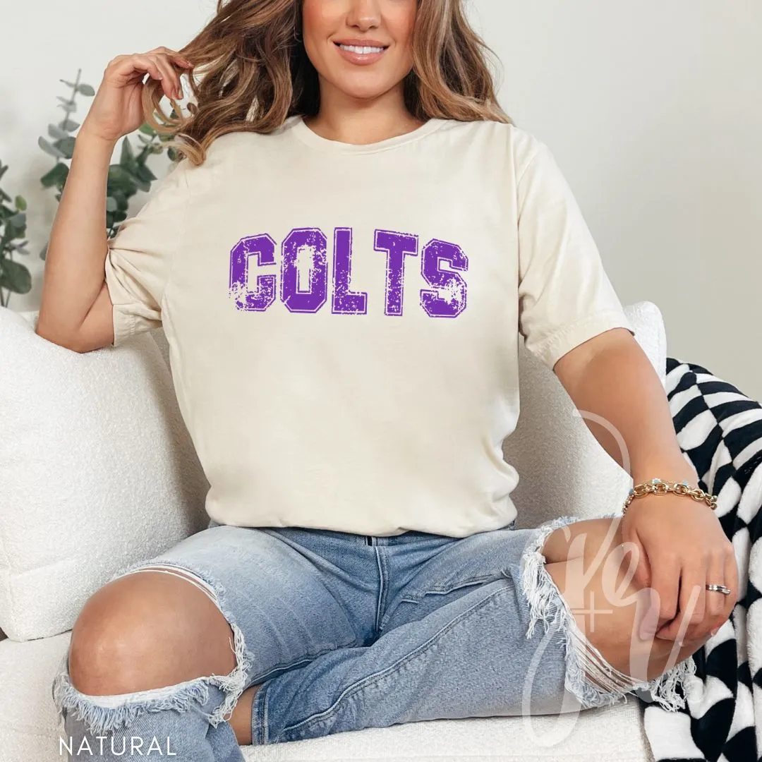Distressed Varsity Colts (Tees Sweatshirts)