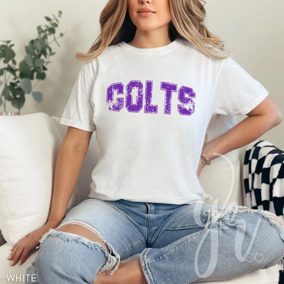 Distressed Varsity Colts (Tees Sweatshirts)