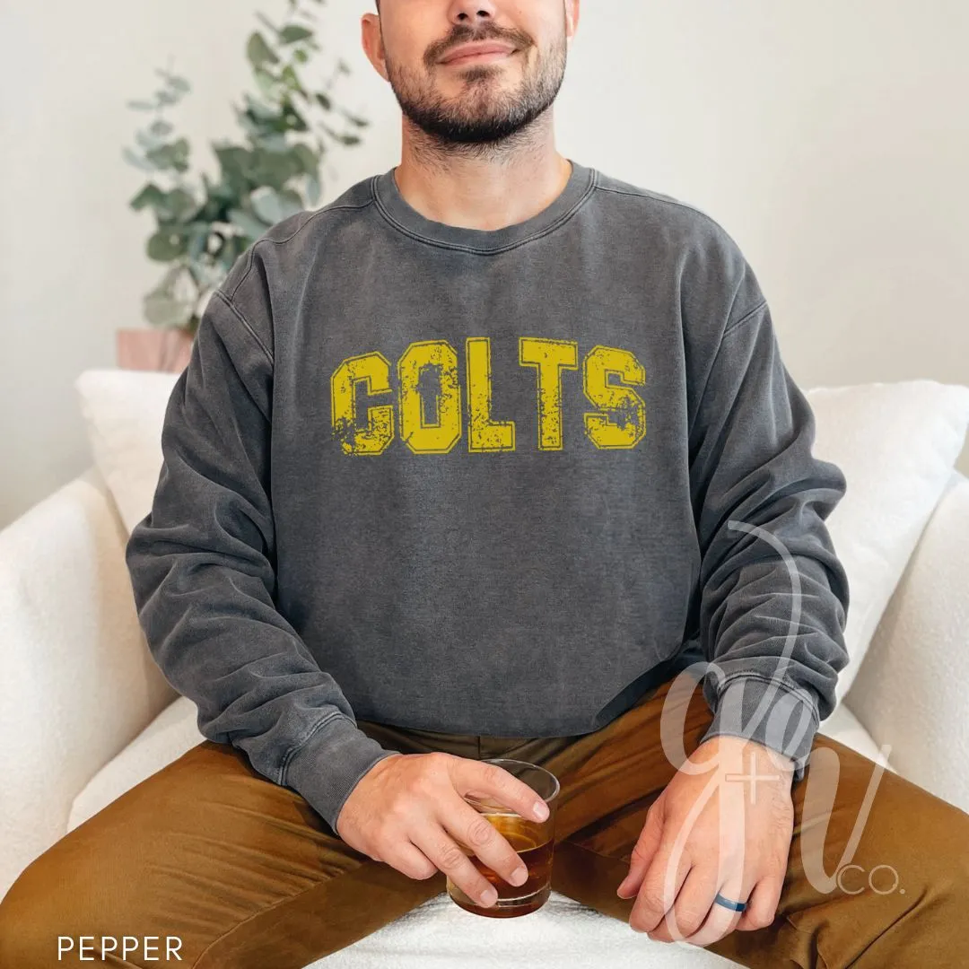 Distressed Varsity Colts (Tees Sweatshirts)