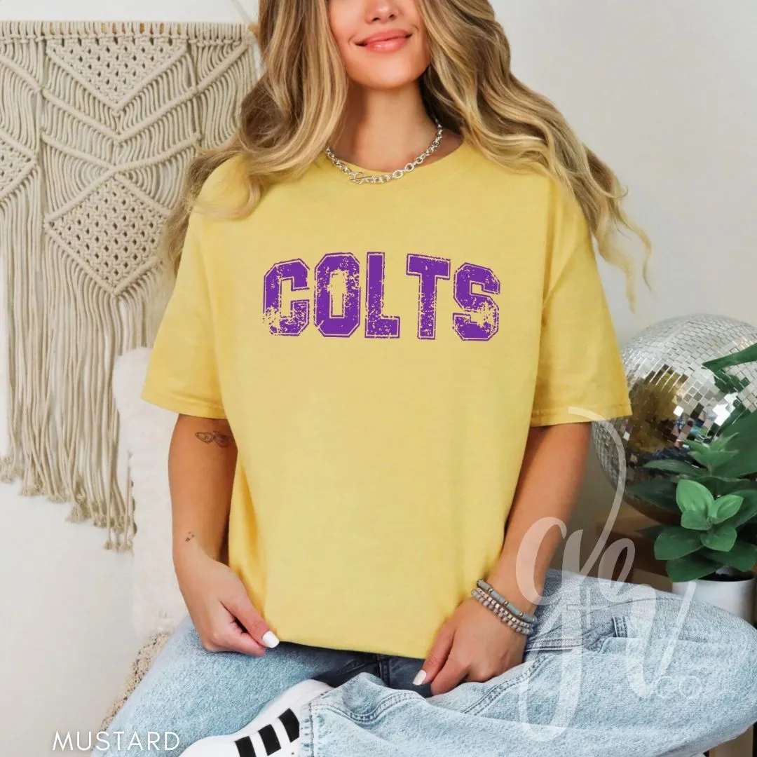 Distressed Varsity Colts (Tees Sweatshirts)
