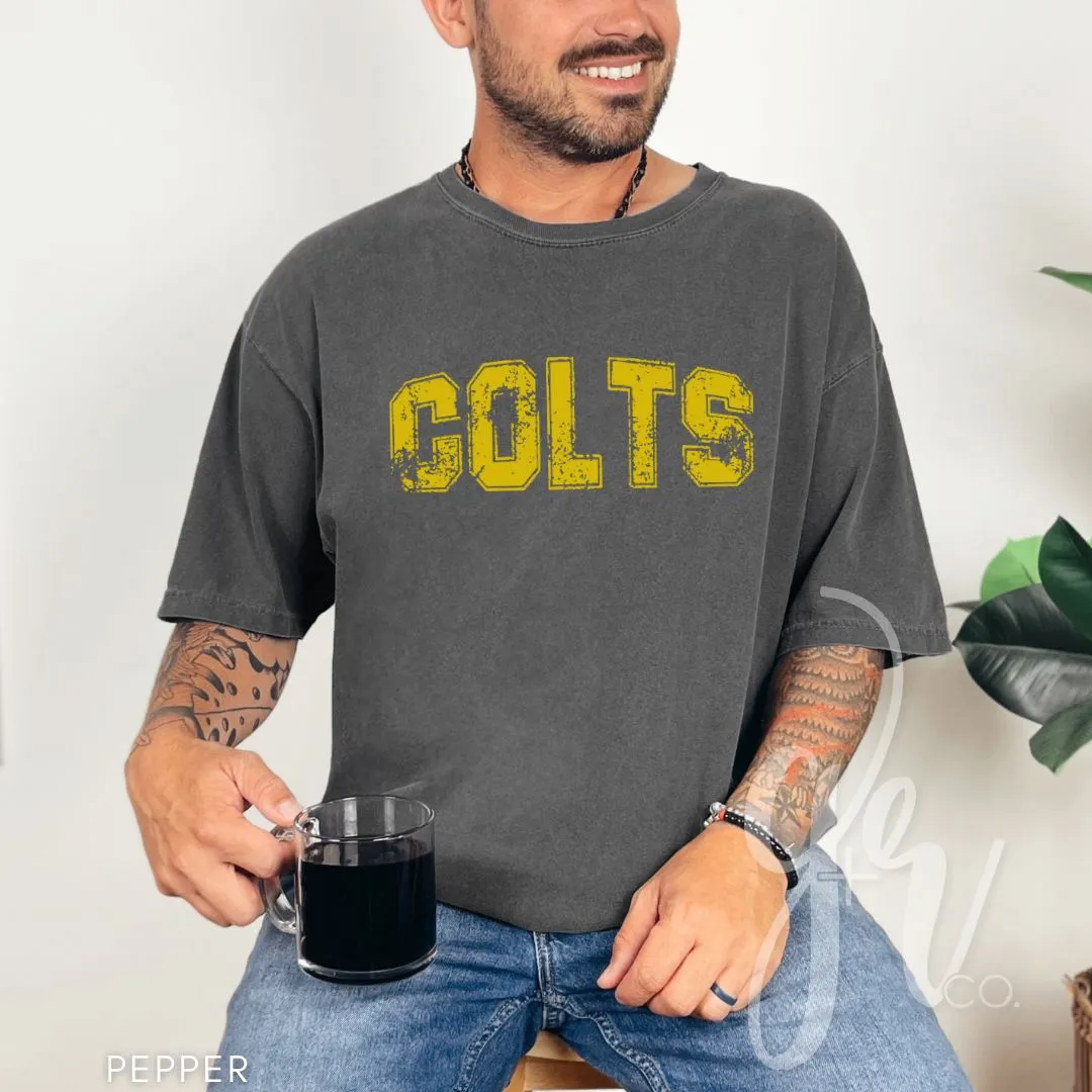 Distressed Varsity Colts (Tees Sweatshirts)