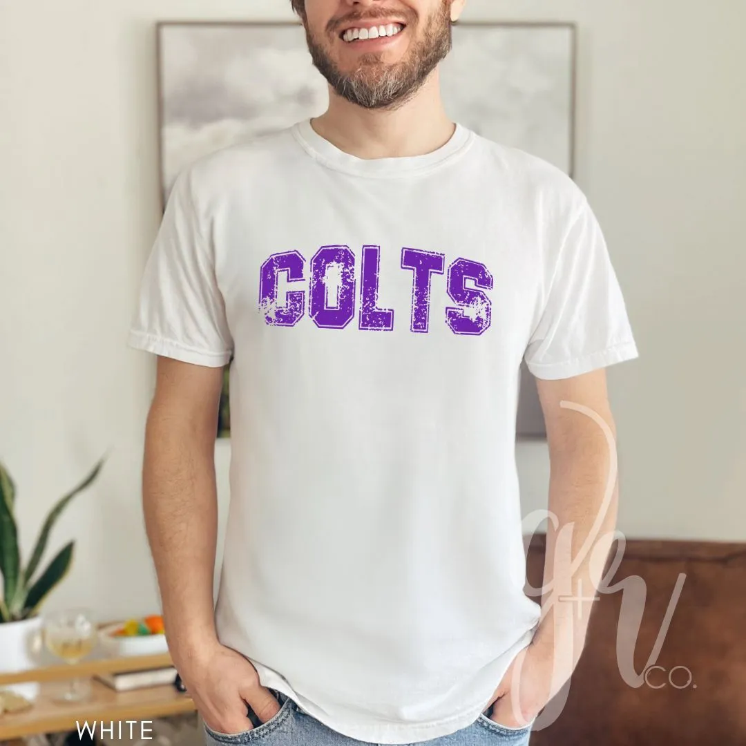 Distressed Varsity Colts (Tees Sweatshirts)