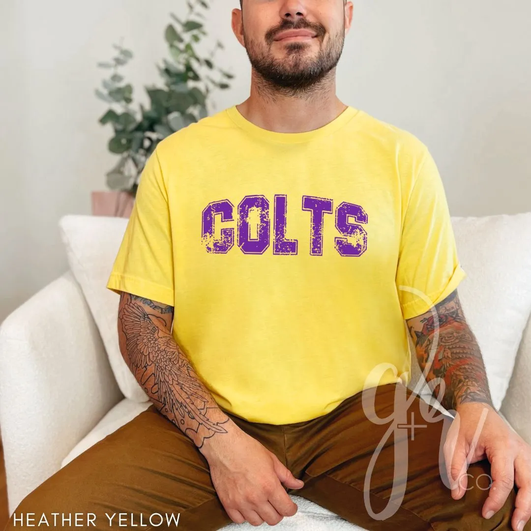 Distressed Varsity Colts (Tees Sweatshirts)