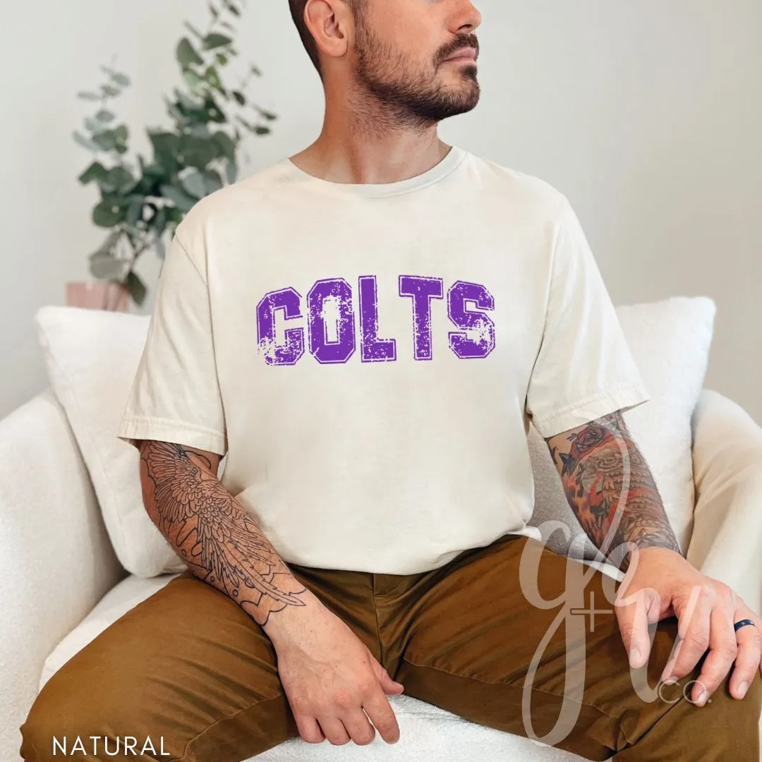 Distressed Varsity Colts (Tees Sweatshirts)