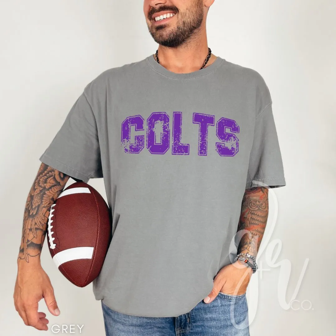 Distressed Varsity Colts (Tees Sweatshirts)
